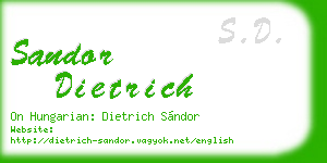 sandor dietrich business card