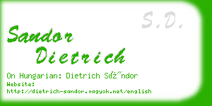 sandor dietrich business card